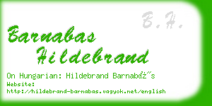 barnabas hildebrand business card